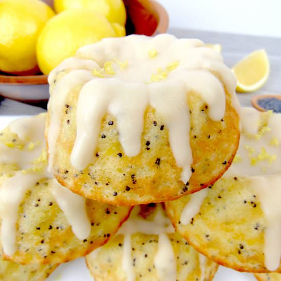 Lemon Poppy Mini Bundt Cakes