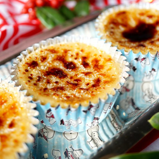 creme brûlée mini cheesecakes