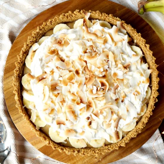 vegan coconut banoffee pie