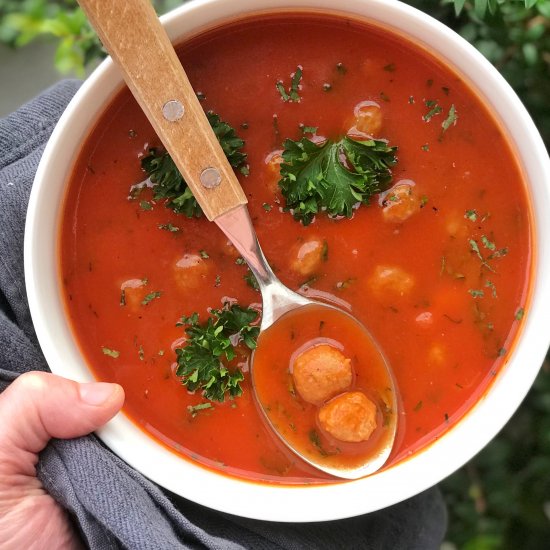 Tomato Meatball Soup