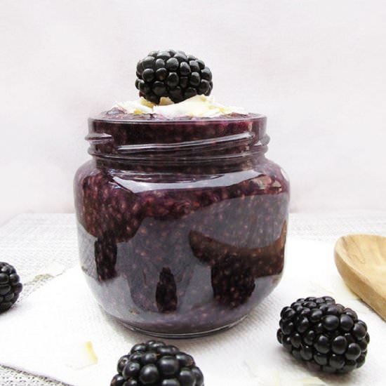 Blackberry Coconut Chia Pudding