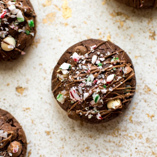 Peppermint Brownie Cookies