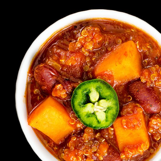 Quinoa and Sweet Potato Chili