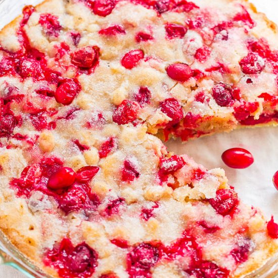 Crustless Cranberry Pie