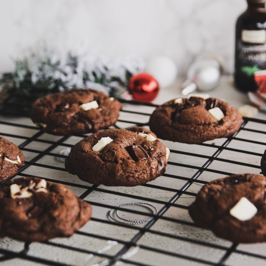 Peppermint Mocha Chocolate Cookies