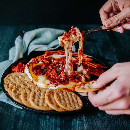 Honey Chorizo Baked Brie