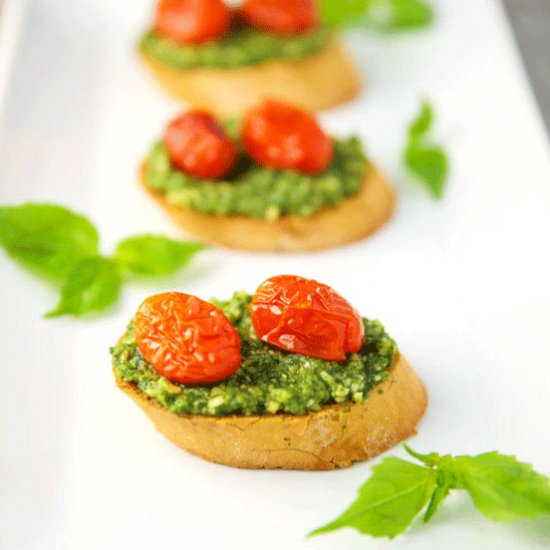 Basil Pesto Crostini