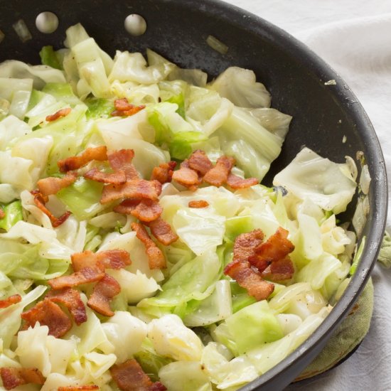 Southern Fried Cabbage with Bacon