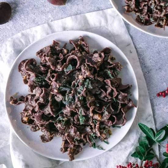 Savory Chestnut Chocolate Pasta