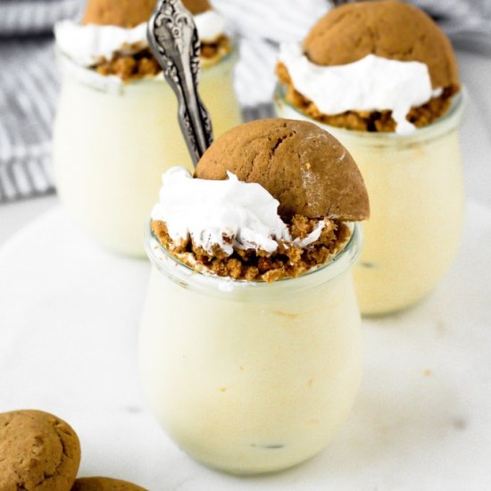 Eggnog Gingerbread Mousse Pudding