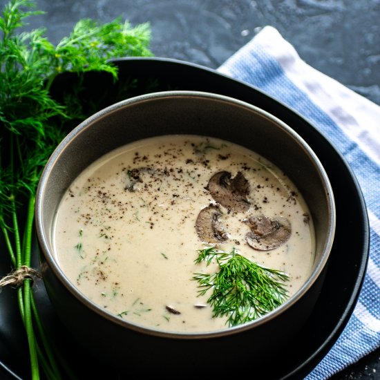 Mushroom dill soup