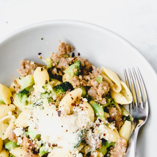 Orecchiette with Sausage & Broccoli