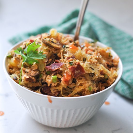 Chicken Taco Spaghetti Squash Bake