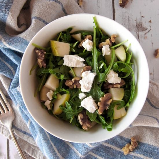 Pear, Walnut, and Arugula Salad