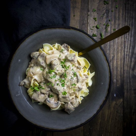 Creamy Beef Stroganoff