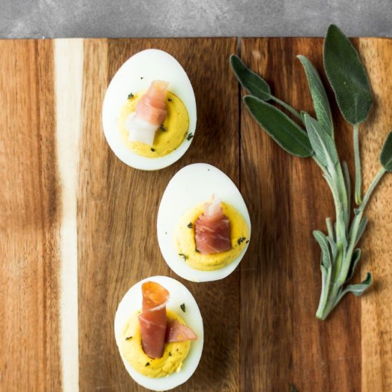 Garlic & Sage Deviled Eggs