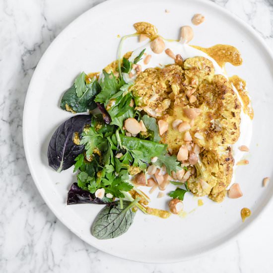 Curried Cauliflower Steaks