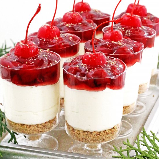 No Bake​​ Cherry Cheesecake Parfait