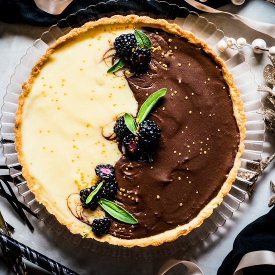 Black and White Cookie Tart