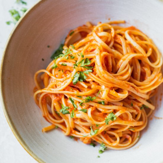 Creamy Roasted Red Pepper Pasta