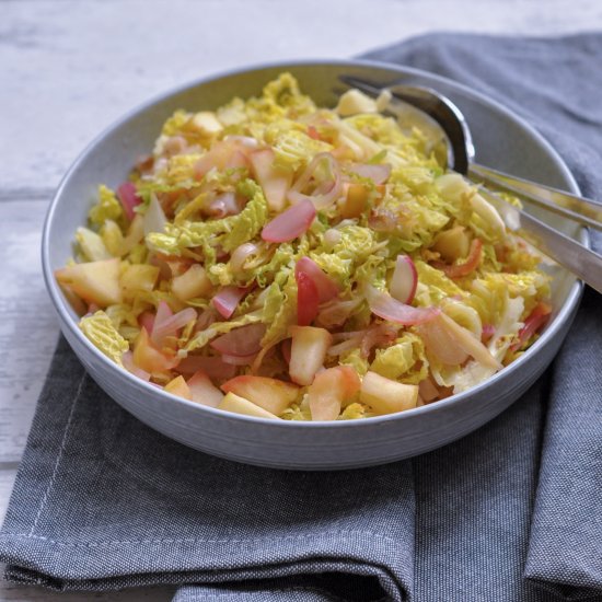 Stir-Fried Savoy Cabbage with Apple