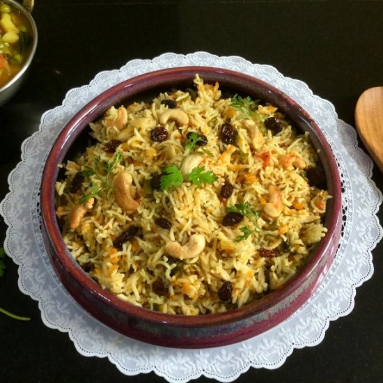 One-Pot Methi Carrot Pulav/Pilaf