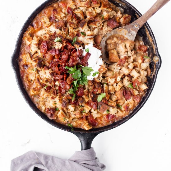 WHITE BEAN BRAISED SKILLET CHICKEN