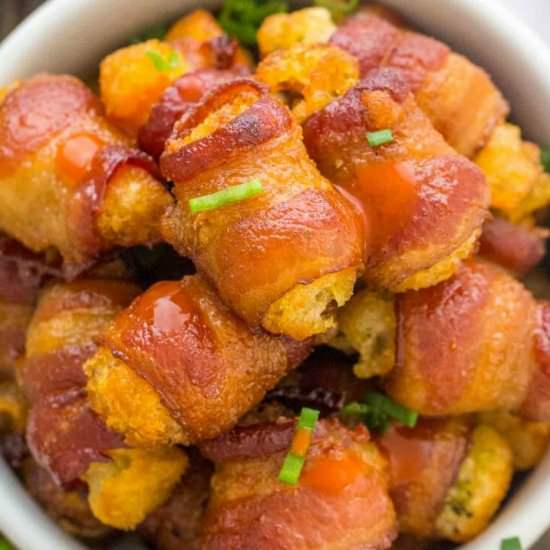 Bacon Wrapped Broccoli Tots