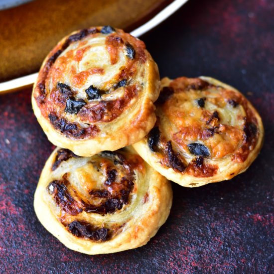 Puff pastry pinwheels