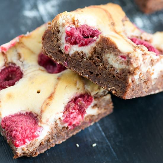 Raspberry Cream Cheese Brownies