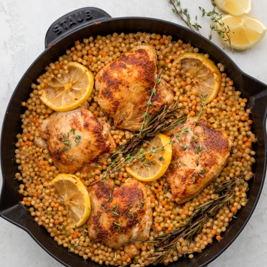 Skillet Chicken with Couscous