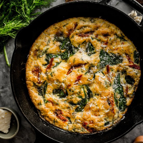 Sundried Tomato & Spinach Frittata