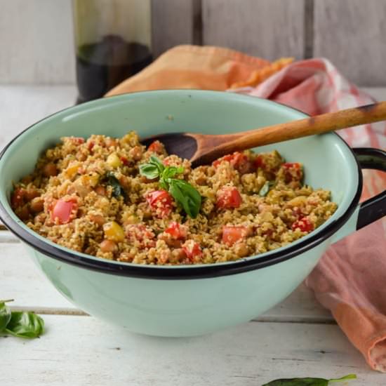 Balsamic Chickpea Couscous Salad