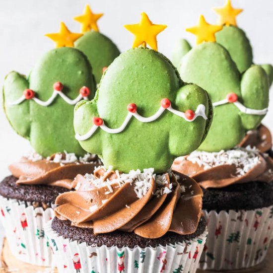 Matcha Cupcakes and Macarons