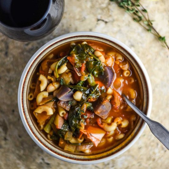 Hearty Vegan Minestrone Soup