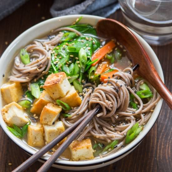 Miso Soba Noodle Soup