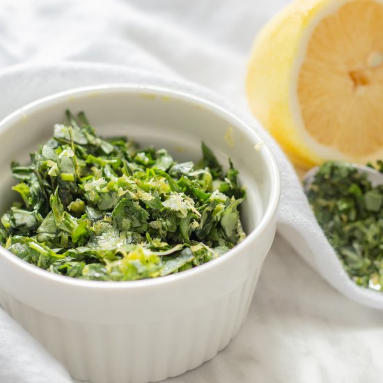 Basil- Cilantro Gremolata