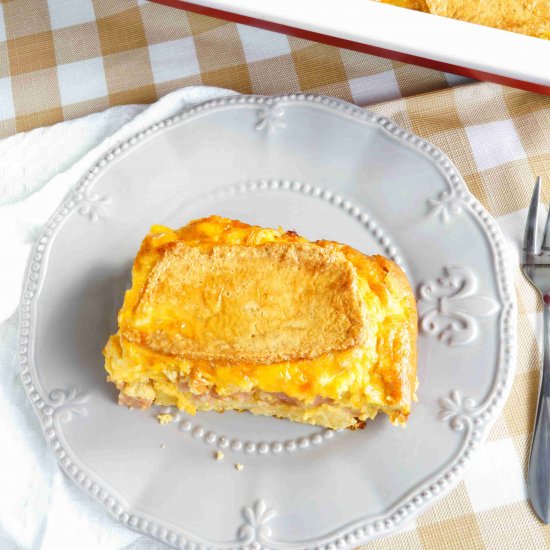 Ham and Cheese Strata