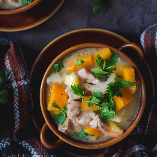 Apple & pumpkin turkey stew