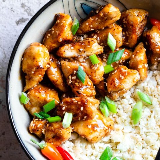 Whole30 Gluten Free Sesame Chicken