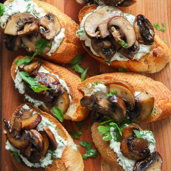 Mushroom Crostini