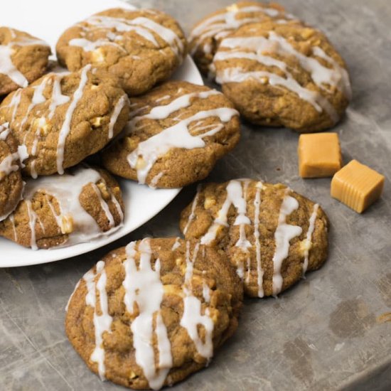 Caramel Apple Gingerbread Cookies