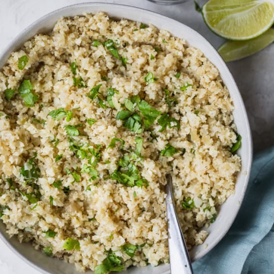 Cilantro Lime Cauliflower Rice