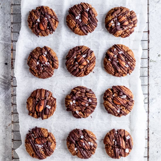 Vegan Chewy Ginger Almond Cookies