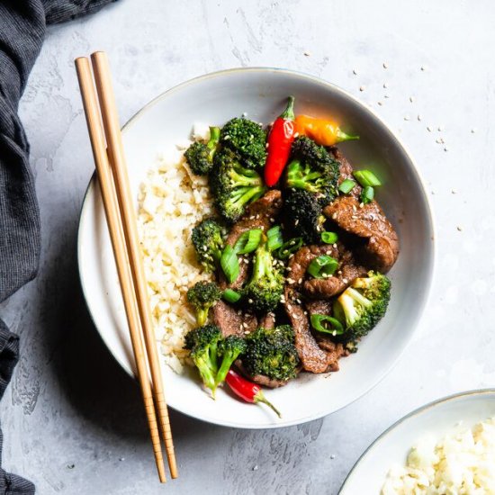 Keto Low Carb Beef and Broccoli