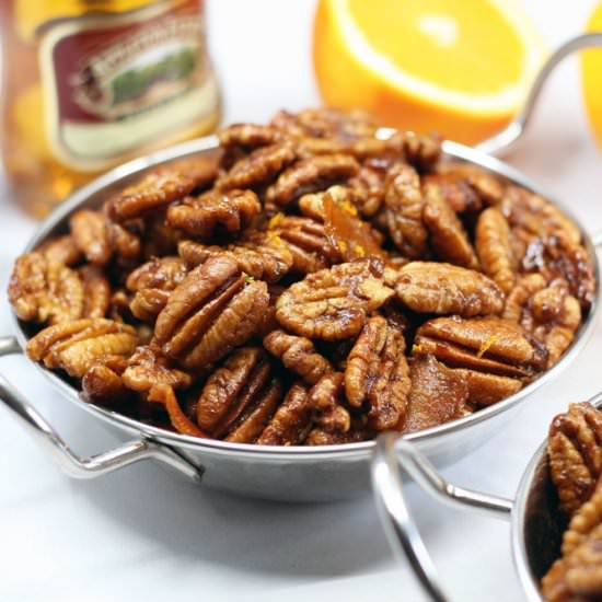 Orange Rum Glazed Pecans