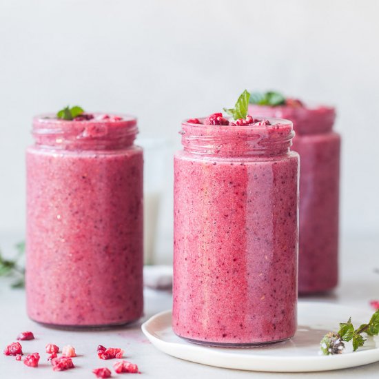 Vegan Probiotic Berry Smoothie