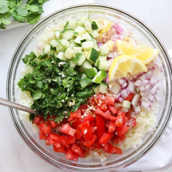 Cauliflower Tabbouleh (Whole30)