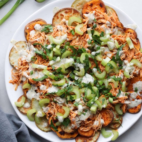 Paleo Buffalo Chicken Nachos