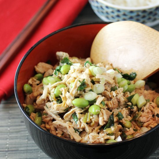 Shredded tofu with spicy chicken